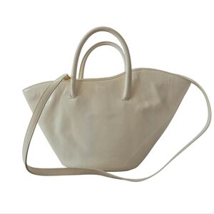 Little Liffner Tulip Cream Patent Leather Bag